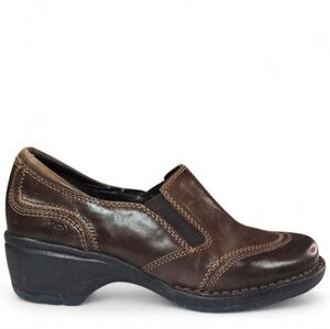 Earth Origins Brown Leather Veronica‎ Slip On Loafers Size 6.5